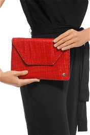 Olga Berg - Starlight Clutch - Red - Product