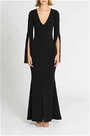 Pasduchas Amaryllis Gown Black V Neckline