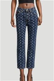 PE Nation - Logo Print Power Round Blue Denim Jeans