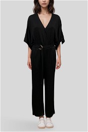 Portmans Black Pleat Batwing Jumpsuit