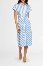 Rebecca Vallance Mimi Stripe Midi Dress