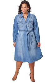 Something and Olivia Dolly Denim Dress