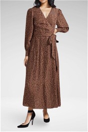 Sportscraft Maxi Wrap Dress Brown