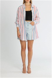 Steele Perry Shirt Berry Stripe