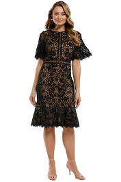 Tadashi Shoji - Mirabelle Embroidered Dress - Black - Front