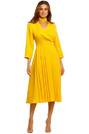 Ted Baker Jilliie V Neck Pleat Dress midi