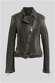 Tuzzi - Distressed Black Denim Jacket