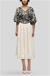 Veronika Maine Puff Sleeve Printed Top