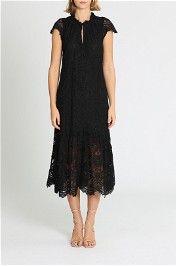 Whistles Lace Trapeze Dress Midi