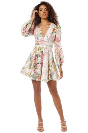 Zimmermann - Heathers Flounce Short Dress - Garden Floral - Front