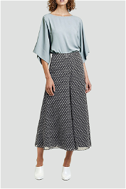 Country Road Black and White Autumn Floral Culottes