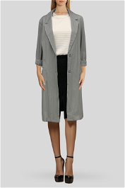 Vero Moda Long Blazer in Light Grey