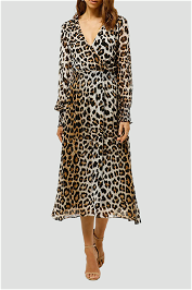 Witchery Ocelot Animal Print Midi Dress